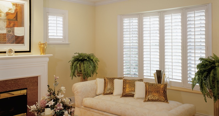 Destin living room shutters