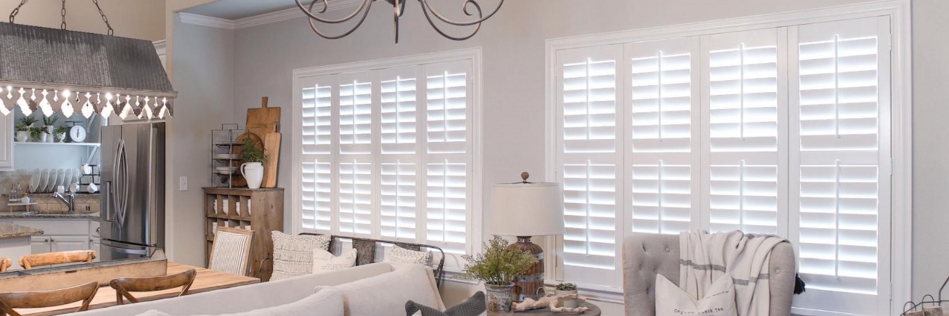 Plantation shutters in Tallahassee kitchen